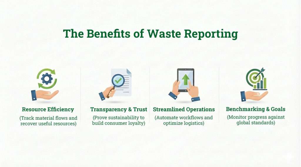 The Benefits of Waste Reporting Visual image