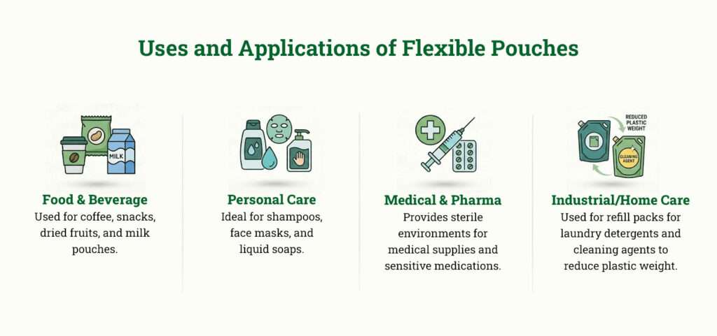 Uses and Applications of Flexible Pouches